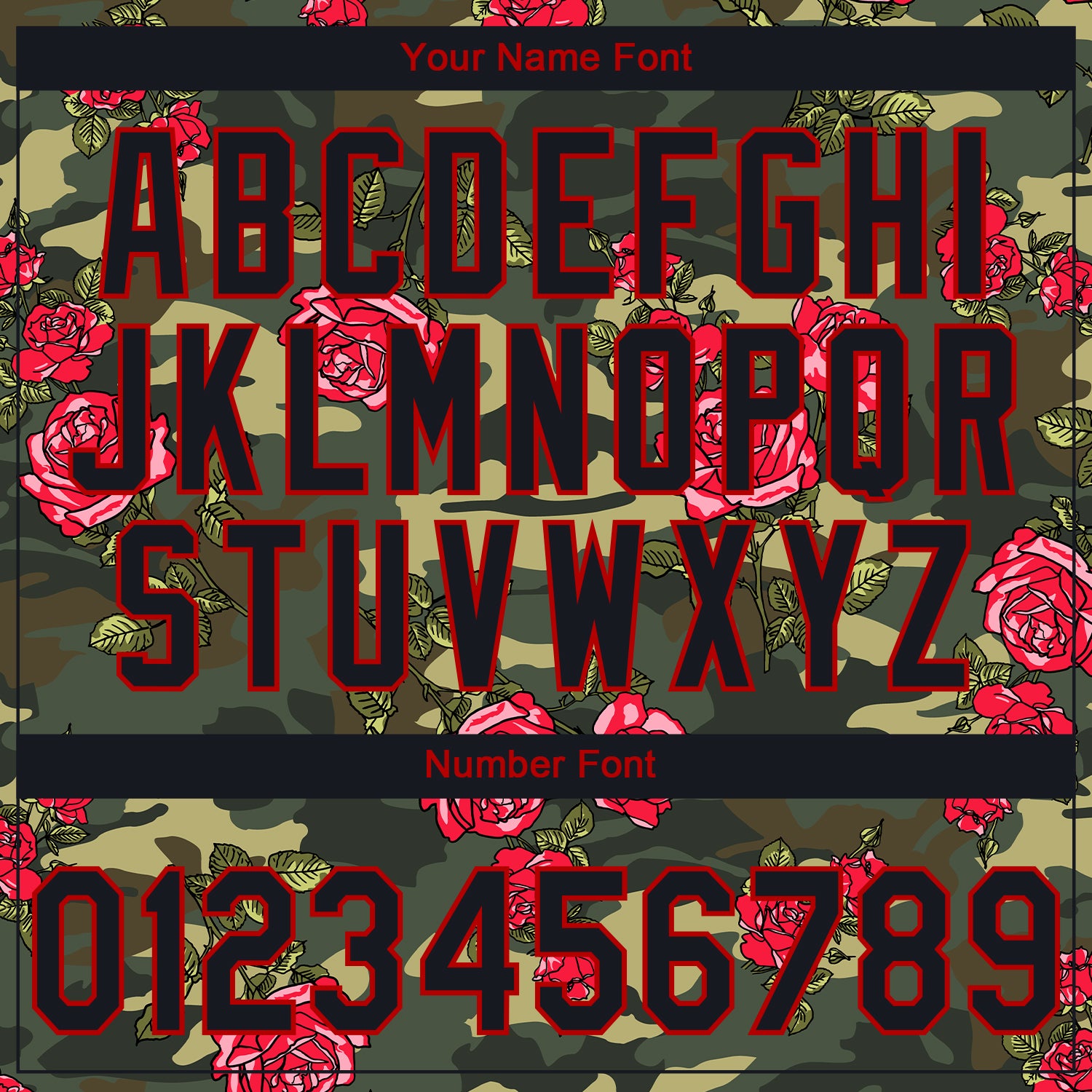 Custom Stitched Camo Black-Red 3D Rose Sports Pullover Sweatshirt Salute To Service Hoodie