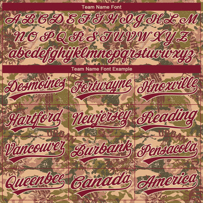 Custom Stitched Camo Crimson-Cream 3D Military Badge Sports Pullover Sweatshirt Salute To Service Hoodie