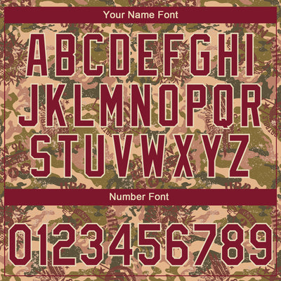 Custom Stitched Camo Crimson-Cream 3D Military Badge Sports Pullover Sweatshirt Salute To Service Hoodie