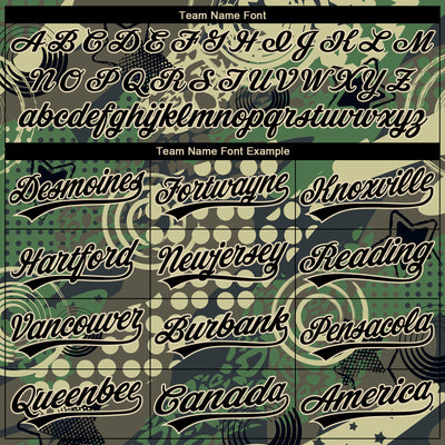 Custom Stitched Camo Black-Cream 3D Dots And Geometric Figures Sports Pullover Sweatshirt Salute To Service Hoodie