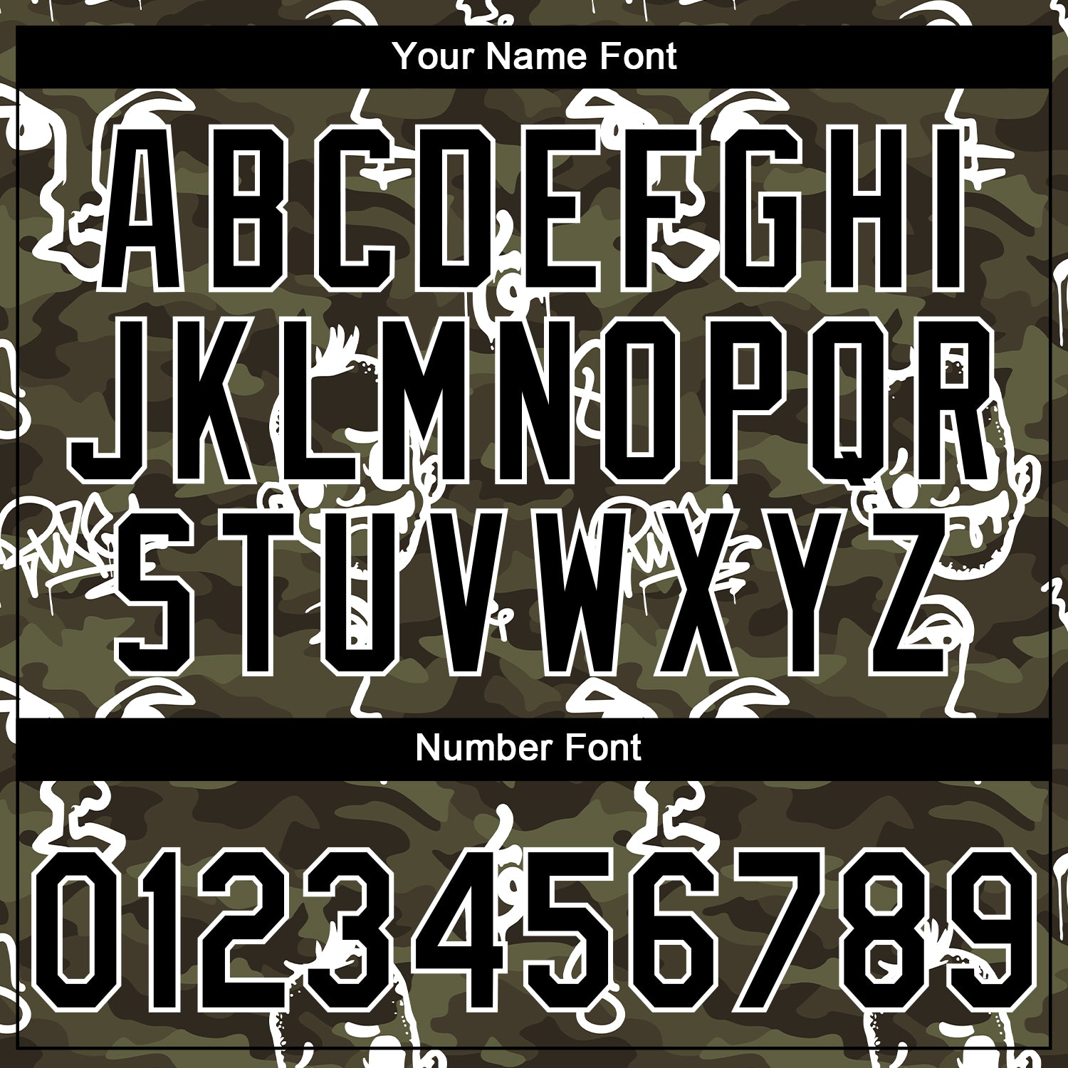 Custom Stitched Camo Black-White 3D Hand Painted Face Sports Pullover Sweatshirt Salute To Service Hoodie