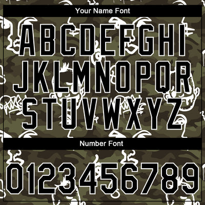 Custom Stitched Camo Black-White 3D Hand Painted Face Sports Pullover Sweatshirt Salute To Service Hoodie