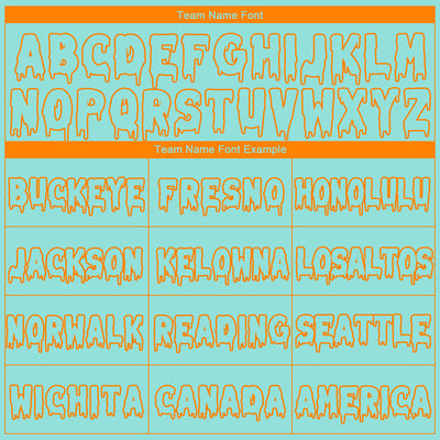 Custom Ice Blue Bay Orange 3D Skull Sports Pullover Sweatshirt Hoodie