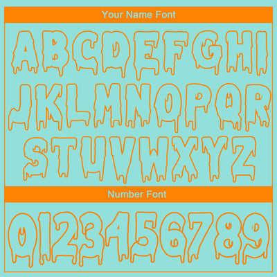 Custom Ice Blue Bay Orange 3D Skull Sports Pullover Sweatshirt Hoodie