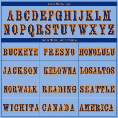 Custom Light Blue Royal-Bay Orange 3D Skull Nightmare Sports Pullover Sweatshirt Hoodie