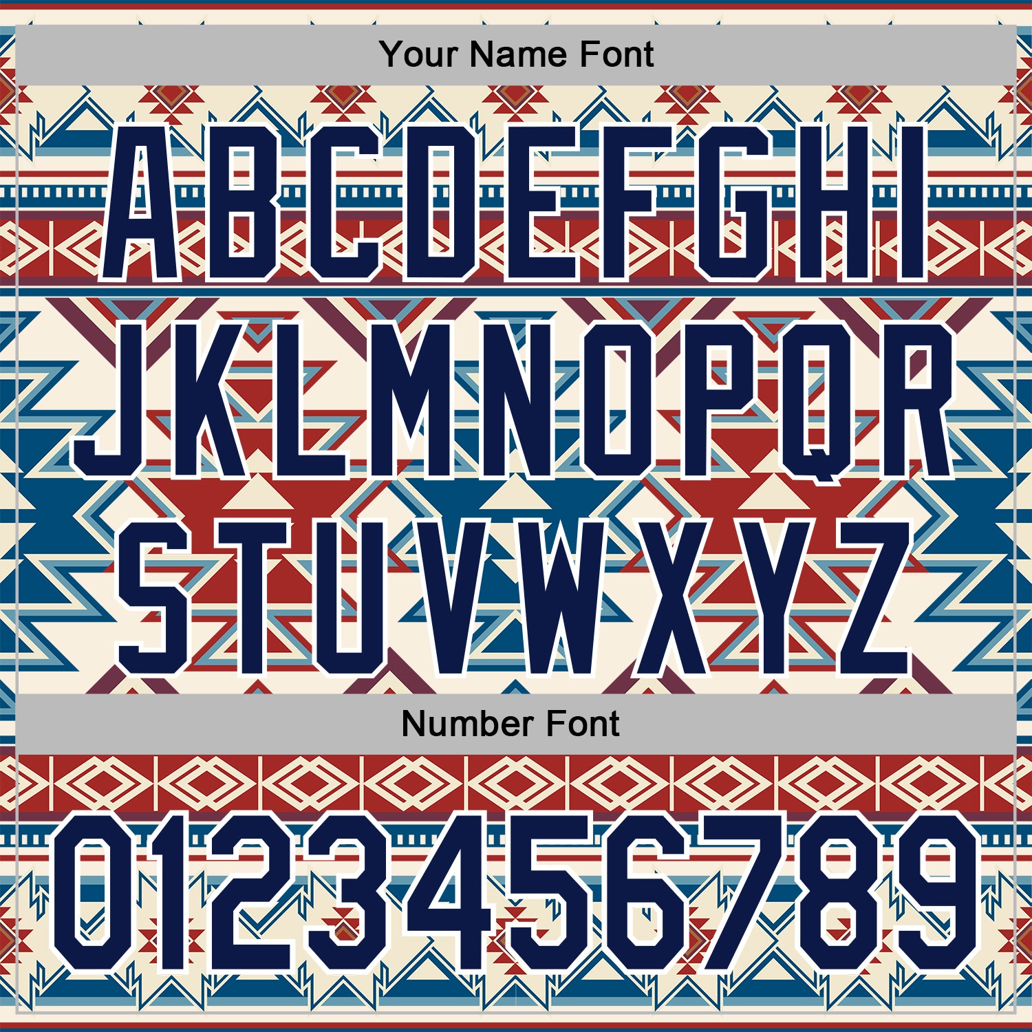 Custom Stitched Cream Navy Red Blue-White 3D Mexico Aztec Pattern Sports Pullover Sweatshirt Hoodie