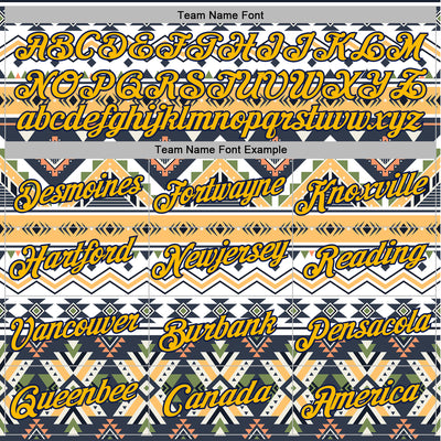 Custom Stitched White Gold Gray Green-Navy 3D Mexico Aztec Pattern Sports Pullover Sweatshirt Hoodie