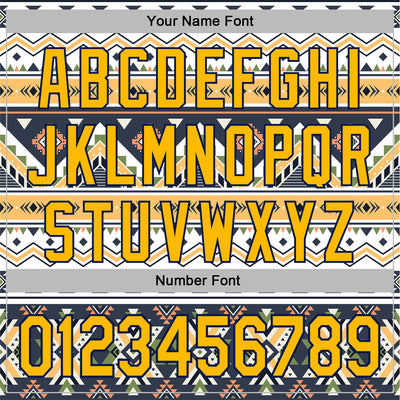 Custom Stitched White Gold Gray Green-Navy 3D Mexico Aztec Pattern Sports Pullover Sweatshirt Hoodie