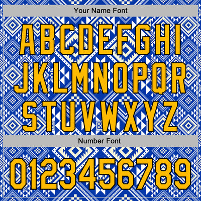 Custom Stitched White Gold Blue-Black 3D Mexico Aztec Pattern Sports Pullover Sweatshirt Hoodie