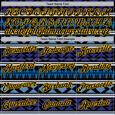 Custom Stitched Black Blue-Gold 3D Mexico Aztec Pattern Sports Pullover Sweatshirt Hoodie