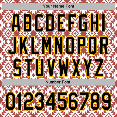 Custom Stitched White Black Red-Gold 3D Mexico Aztec Pattern Sports Pullover Sweatshirt Hoodie