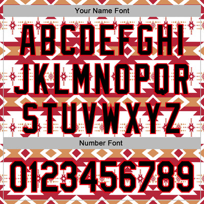 Custom Stitched White Black Orange-Fire Red 3D Mexico Aztec Pattern Sports Pullover Sweatshirt Hoodie