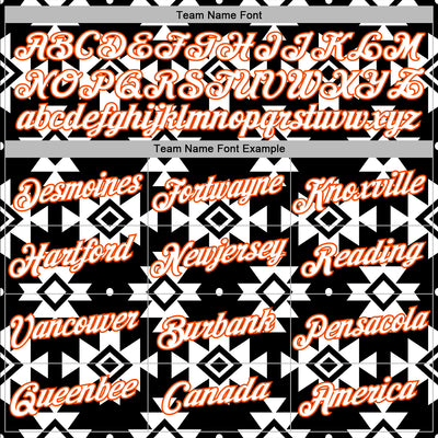 Custom Stitched Black White-Orange 3D Mexico Aztec Pattern Sports Pullover Sweatshirt Hoodie