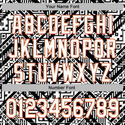 Custom Stitched White Black-Orange 3D Mexico Aztec Pattern Sports Pullover Sweatshirt Hoodie