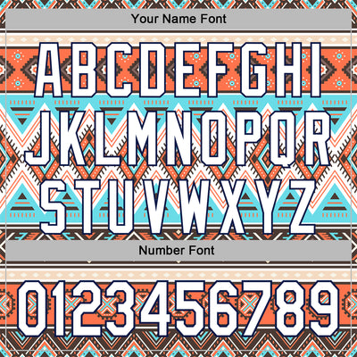 Custom Stitched White Gray Orange Blue-Navy 3D Mexico Aztec Pattern Sports Pullover Sweatshirt Hoodie