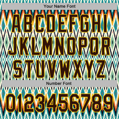 Custom Stitched White Brown Blue-Yellow 3D Mexico Aztec Pattern Sports Pullover Sweatshirt Hoodie