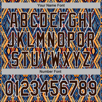 Custom Stitched Black Brown Blue Orange-White 3D Mexico Aztec Pattern Sports Pullover Sweatshirt Hoodie