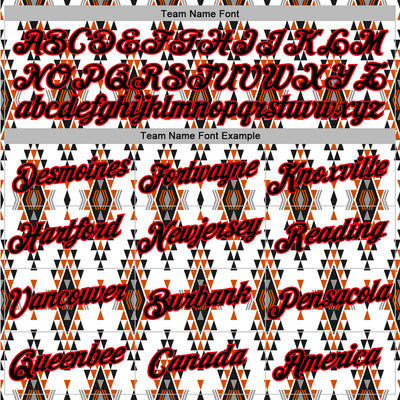 Custom Stitched White Black Orange Gray-Fire Red 3D Mexico Aztec Pattern Sports Pullover Sweatshirt Hoodie