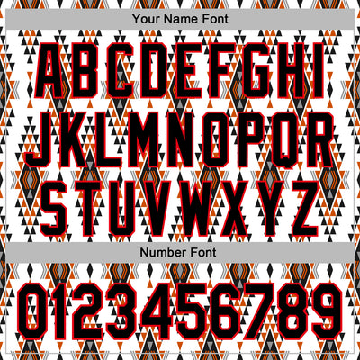 Custom Stitched White Black Orange Gray-Fire Red 3D Mexico Aztec Pattern Sports Pullover Sweatshirt Hoodie