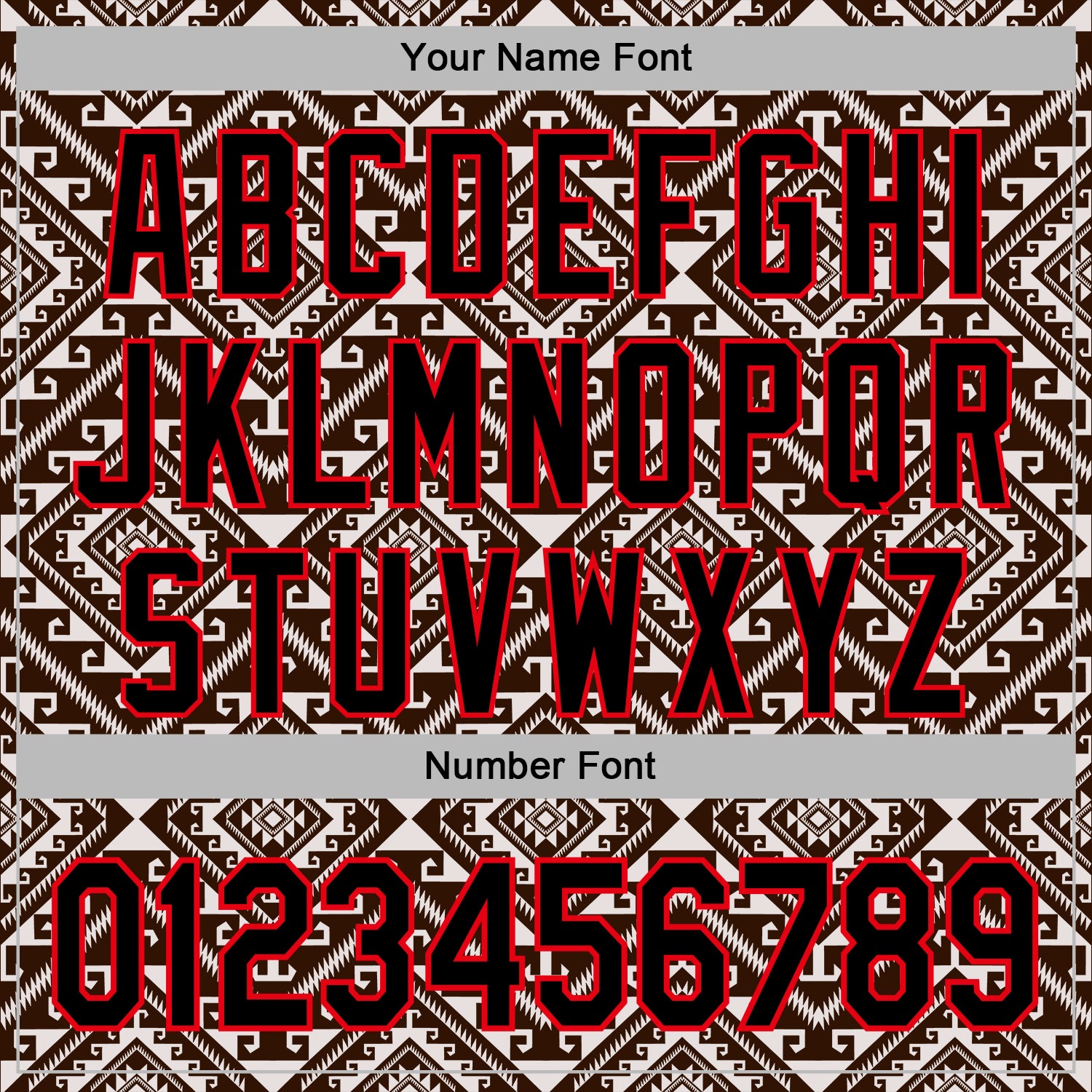 Custom Stitched Brown Black White-Fire Red 3D Mexico Aztec Pattern Sports Pullover Sweatshirt Hoodie