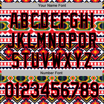 Custom Stitched White Black Yellow Green-Fire Red 3D Mexico Aztec Pattern Sports Pullover Sweatshirt Hoodie