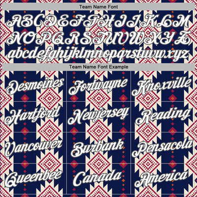 Custom Stitched Navy White Cream Red-Steel Gray 3D Mexico Aztec Pattern Sports Pullover Sweatshirt Hoodie