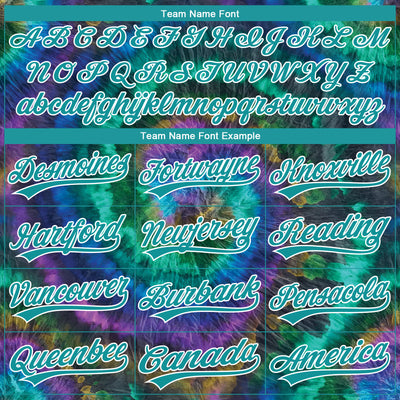 Custom Stitched Tie Dye Teal-White 3D Sports Pullover Sweatshirt Hoodie