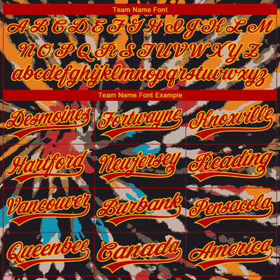 Custom Stitched Tie Dye Red-Yellow 3D Sports Pullover Sweatshirt Hoodie