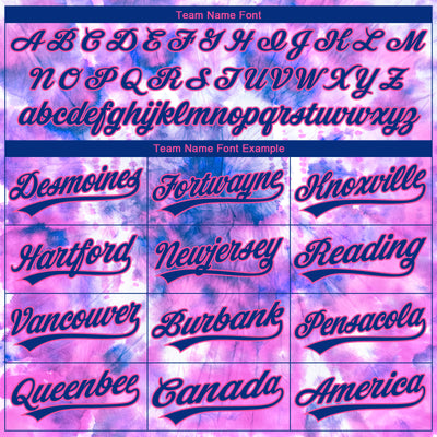 Custom Stitched Tie Dye Royal-Pink 3D Sports Pullover Sweatshirt Hoodie