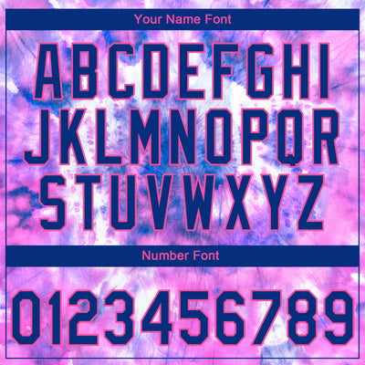 Custom Stitched Tie Dye Royal-Pink 3D Sports Pullover Sweatshirt Hoodie