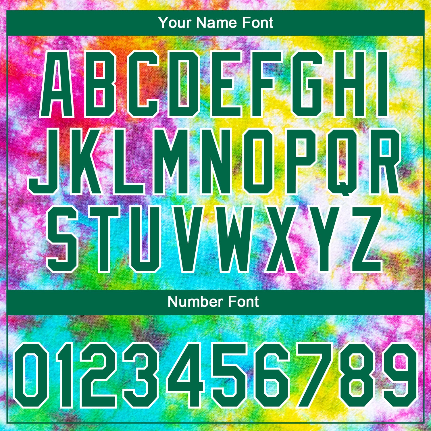 Custom Stitched Tie Dye Kelly Green-White 3D Sports Pullover Sweatshirt Hoodie