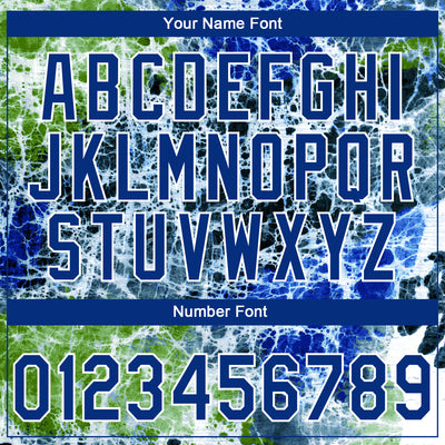 Custom Stitched Tie Dye Royal-White 3D Sports Pullover Sweatshirt Hoodie