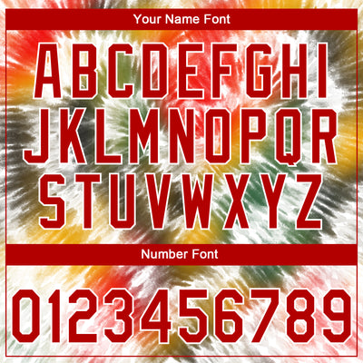 Custom Stitched Tie Dye Red-White 3D Sports Pullover Sweatshirt Hoodie