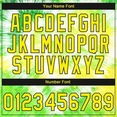 Custom Stitched Tie Dye Light Yellow-Black 3D Sports Pullover Sweatshirt Hoodie