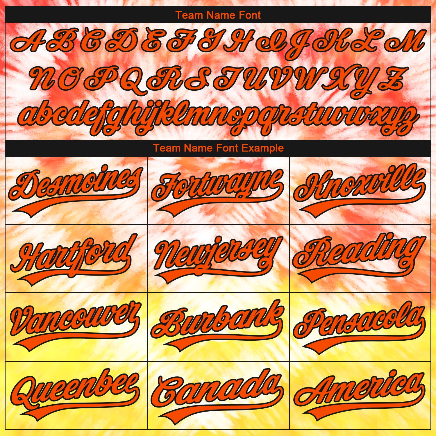 Custom Stitched Tie Dye Orange-Black 3D Sports Pullover Sweatshirt Hoodie