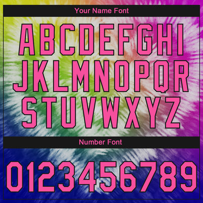 Custom Stitched Tie Dye Pink-Black 3D Sports Pullover Sweatshirt Hoodie