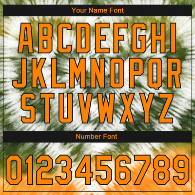 Custom Stitched Tie Dye Bay Orange-Black 3D Sports Pullover Sweatshirt Hoodie