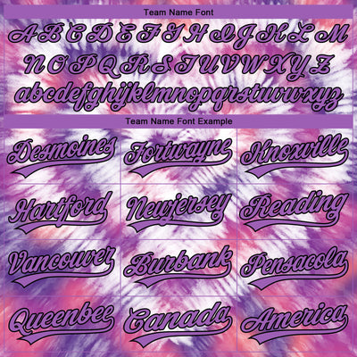 Custom Stitched Tie Dye Medium Purple-Black 3D Sports Pullover Sweatshirt Hoodie
