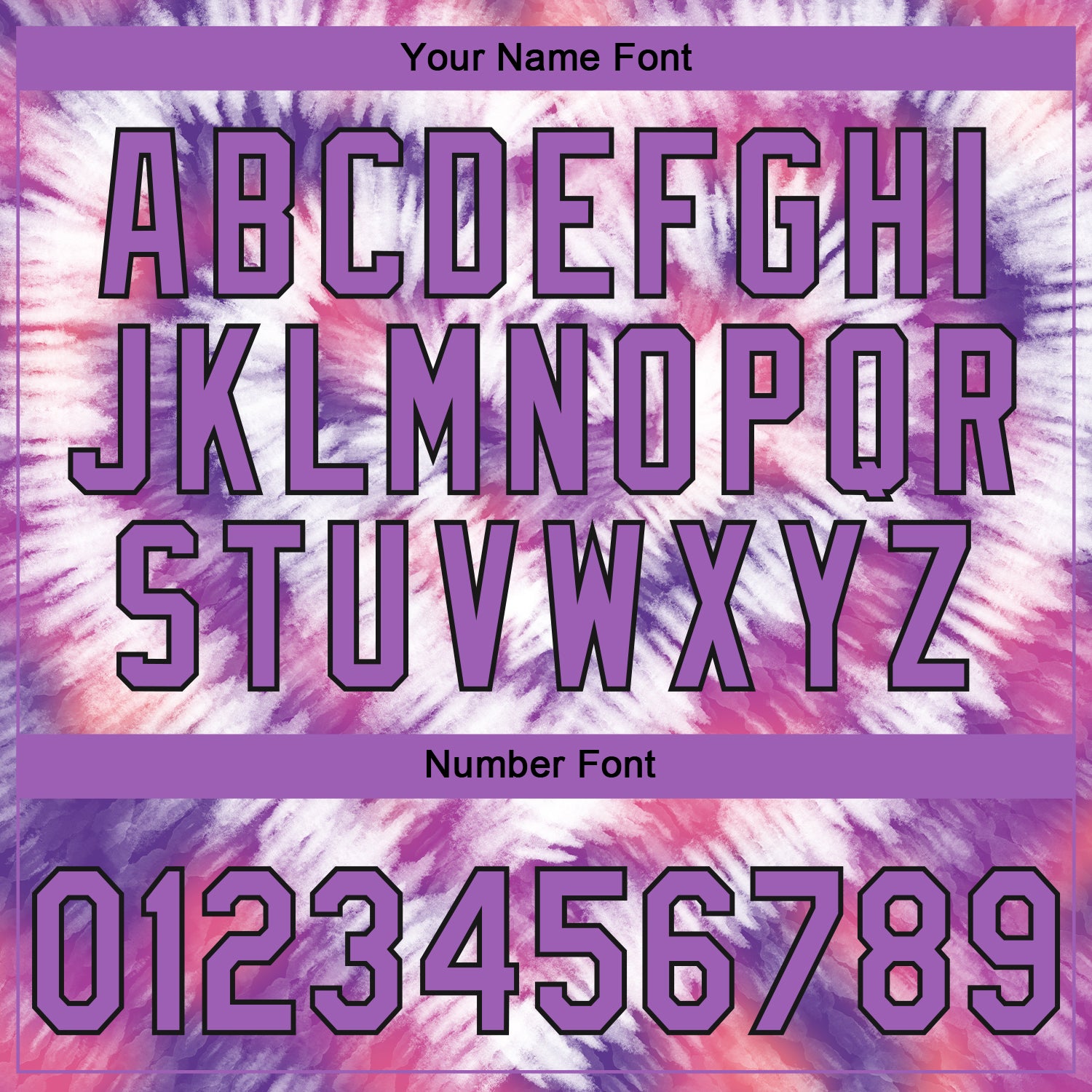 Custom Stitched Tie Dye Medium Purple-Black 3D Sports Pullover Sweatshirt Hoodie