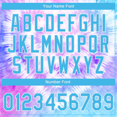 Custom Stitched Tie Dye Sky Blue-White 3D Sports Pullover Sweatshirt Hoodie