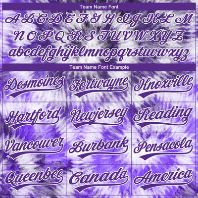 Custom Stitched Tie Dye Purple-White 3D Sports Pullover Sweatshirt Hoodie