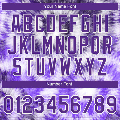 Custom Stitched Tie Dye Purple-White 3D Sports Pullover Sweatshirt Hoodie