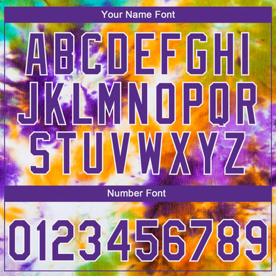 Custom Stitched Tie Dye Purple-White 3D Sports Pullover Sweatshirt Hoodie