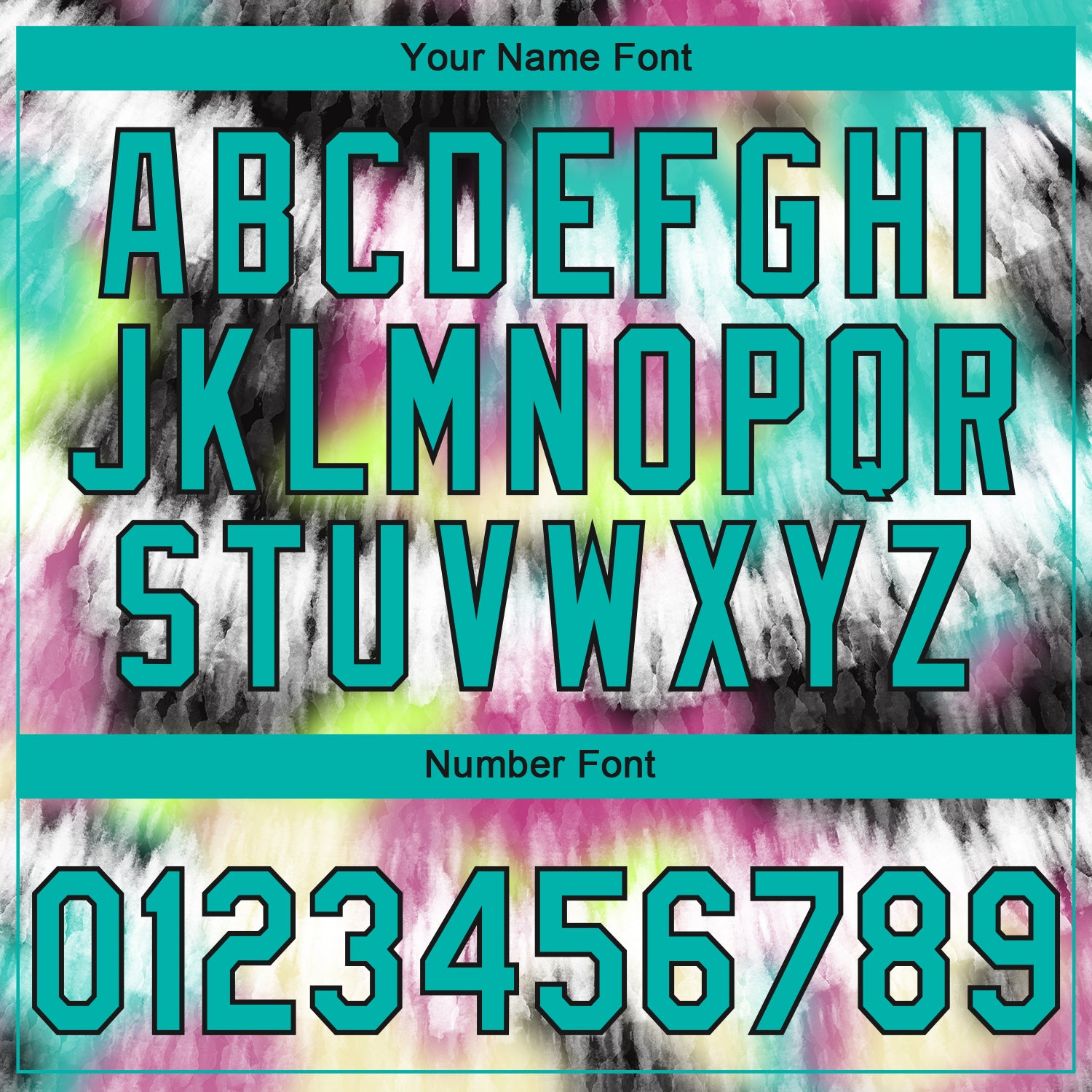 Custom Stitched Tie Dye Aqua-Black 3D Sports Pullover Sweatshirt Hoodie