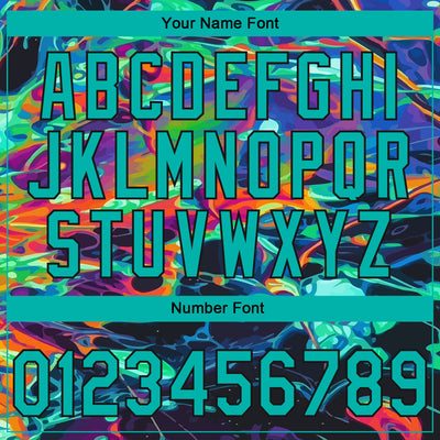 Custom Stitched Black Aqua 3D Pattern Design Abstract Psychedelic Fluid Art Sports Pullover Sweatshirt Hoodie