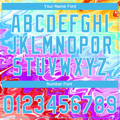 Custom Stitched White Sky Blue 3D Pattern Design Abstract Psychedelic Fluid Art Sports Pullover Sweatshirt Hoodie