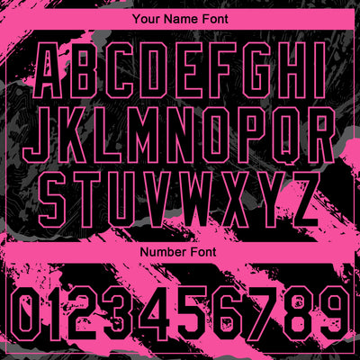 Custom Stitched Black Pink-Steel Gray 3D Pattern Design Splash Sports Pullover Sweatshirt Hoodie