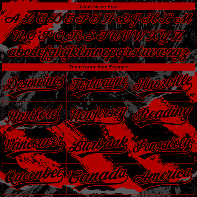 Custom Stitched Black Red-Steel Gray 3D Pattern Design Splash Sports Pullover Sweatshirt Hoodie