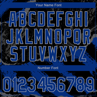 Custom Stitched Black Royal Gray-Steel Gray 3D Pattern Design Splash Sports Pullover Sweatshirt Hoodie