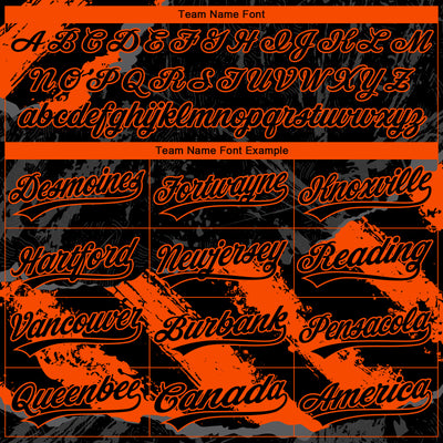 Custom Stitched Black Orange-Steel Gray 3D Pattern Design Splash Sports Pullover Sweatshirt Hoodie